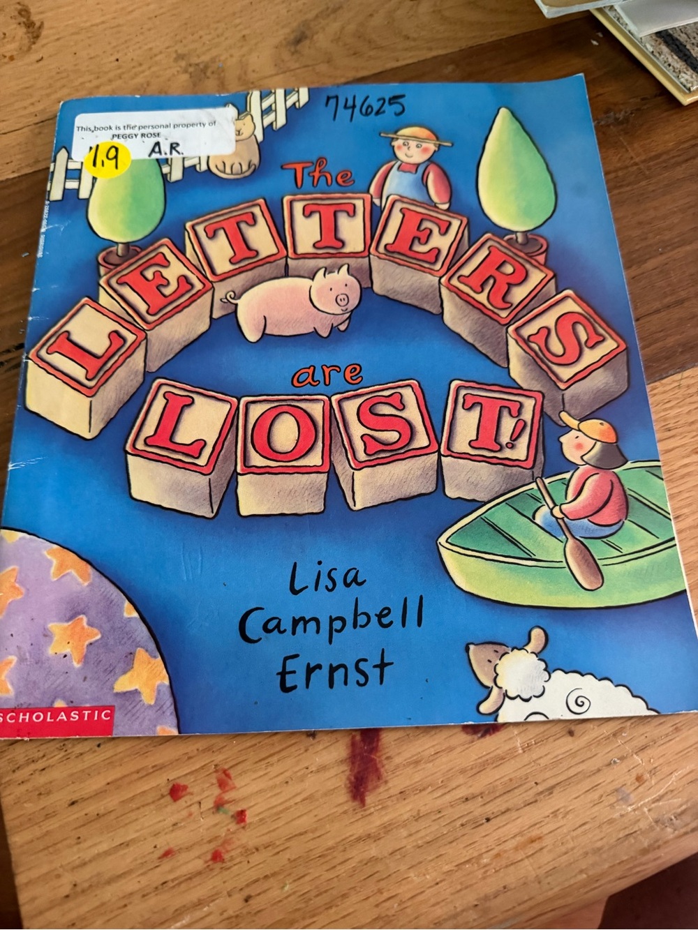 Scholastic Blue Cover 'The Letters Are Lost' Picture Book